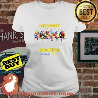 Different beautiful doun syndome awareness fish ladies tee