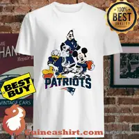 Donald Duck Mickey mouse and Goofy New England Patriots shirt