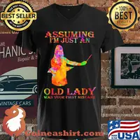 Assuming I'm just an old lady was your first mistake conductor s V-neck
