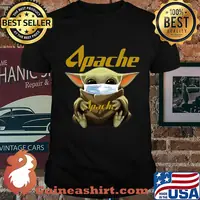 Baby Yoda mask hug Apache shirt