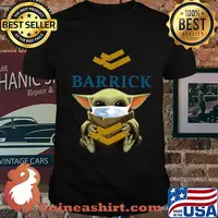 Baby Yoda mask hug Barrick shirt