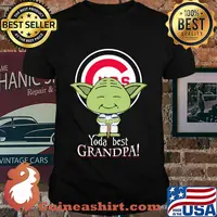 Chicago cubs baseball yoda best grandpa shirt