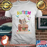 Elephant autism think outside the box shirt