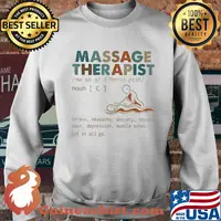 Massage therapist stress headache anxiety toxins pain depression muscle aches let it all go s Sweater