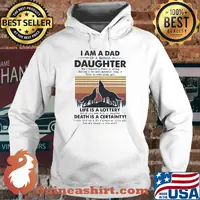 I am a dad daughter life is a lottery death is a certainty Wolf vintage s Hoodie