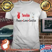 Thermofisher peace love sanitize covid-19 shirt