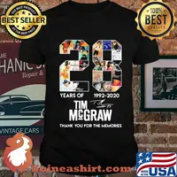 28 years of 1992 2020 Tim McGraw thank you for the memories signature shirt