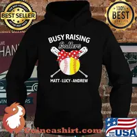 Busy raising ballers matt lucy andrew baseball and softball s Hoodie