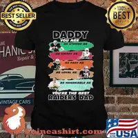 Daddy you are as strong as brown as smart as woodson as fast as allen as loyal as long as honorable as madden you're the best raiders dad signatures shirt