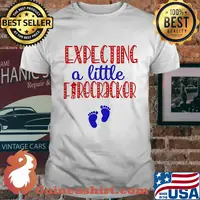 Official Expecting a little firecracker shirt