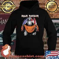 Skeleton iron maiden clemson tigers logo american flag independence day s Hoodie