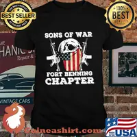 Sons of war fort benning chapter american flag independence day shirt