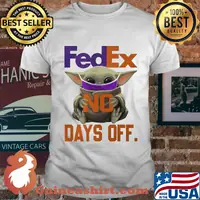 Star wars baby yoda mask fedex no days off shirt