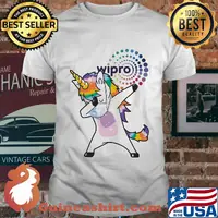 Unicorn mask wipro logo shirt