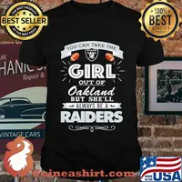 You can take the girl out of wisconsin but she'll always be a raiders shirt