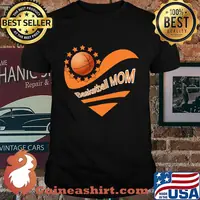 Basketball mom heart american flag independence day shirt