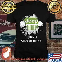 Blood insides jeep logo covid-19 2020 i can't stay at home shirt