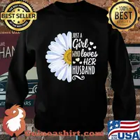 Flower just a girl who loves her husband hearts s Sweater