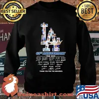Los angeles dodgers 62th anniversary 1958 2020 thank you for the memories signatures s Sweater