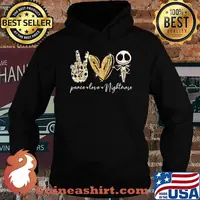 Peace love nightmare jack skellington diamond s Hoodie