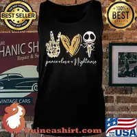 Peace love nightmare jack skellington diamond s Tank top