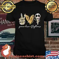 Peace love nightmare jack skellington diamond shirt