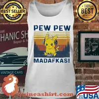Pokemon pew pew madafakas vintage retro s Tank top