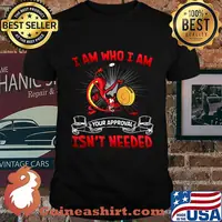 Red dragon i am who i am your approval isn't needed shirt
