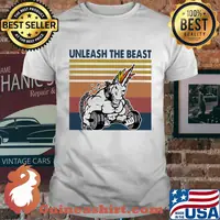 Unicorn unleash the beast vintage retro shirt