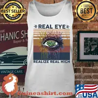 Weed eye real realize real high vintage retro s Tank top