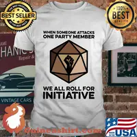 When Someone Attacks One Party Member We All Roll For Initiative Black Lives Matter Shirt