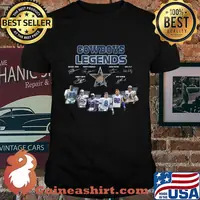 Dallas cowboys football team legends signatures shirt
