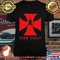 David bowie the cult playing guitar shirt
