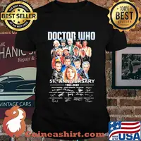 Doctor who 57th anniversary 1963 2020 signatures shirt