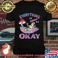 EVERYTHING IS GONNA BE OKAY MUSHROOM SKULL SHIRT