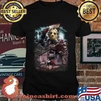 Halloween jason voorhees running from shirt