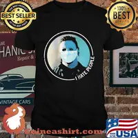 Halloween michael myers mask i hate people shirt