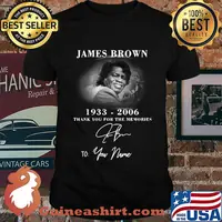 James brown 1933 2006 thank you for the memories to your name signature shirt
