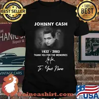 Johnny cash 1932 2003 thank you for the memories to your name signature shirt