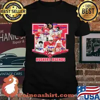 Nebraska cornhuskers football legends players signatures shirt