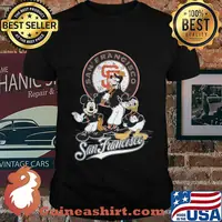 San francisco giants mickey mouse cartoon characters shirt