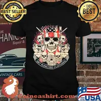 Skulls gun get punched clothing american flag independence day shirt