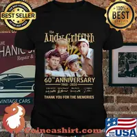 The andy griffith 60th anniversary 1960 2020 thank you for the memories signatures shirt