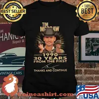 Tim mcgraw 1990 30 years for the first thank and continue signature shirt