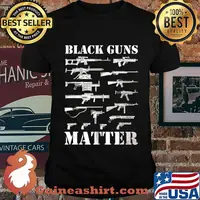 Black Guns Matter T-Shirt - 2nd Amendment Funny Gun T-Shirt