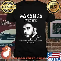 Black panther rip chadwick wakanda forever the king the myth the legend 1977 2020 signature shirt