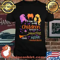 Halloween i can't smell children because of wearing this mask teacher life 2020 shirt