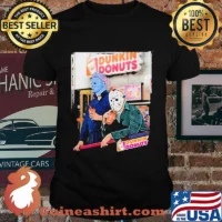 Halloween michael myers jason voorhees dunkin donuts shirt