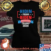 Hidin from Biden men women Vintage Pro Trump Anti Joe Biden T-Shirt Laides tee