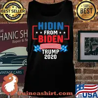 Hidin from Biden men women Vintage Pro Trump Anti Joe Biden T-Shirt Tank top